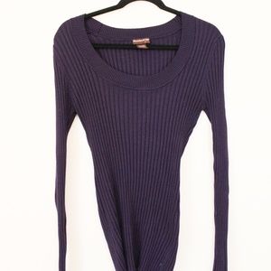 Ribbed Purple Sweater